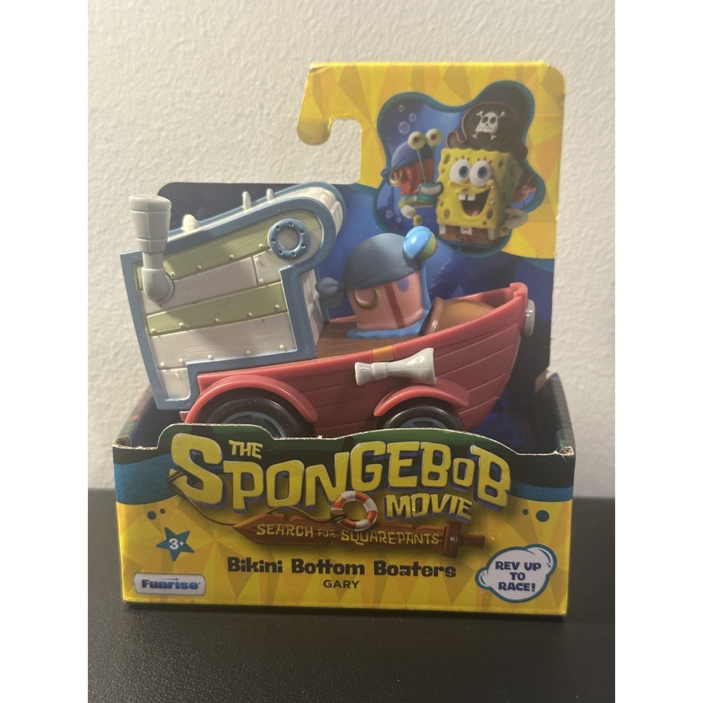 Nickelodeon SpongeBob The Movie Bikini Bottom Boaters Gary Pull Back Toy 73114